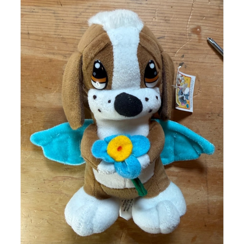 Vintage 7.5" Angel SAD SAM & HONEY Plush Dog NANCO